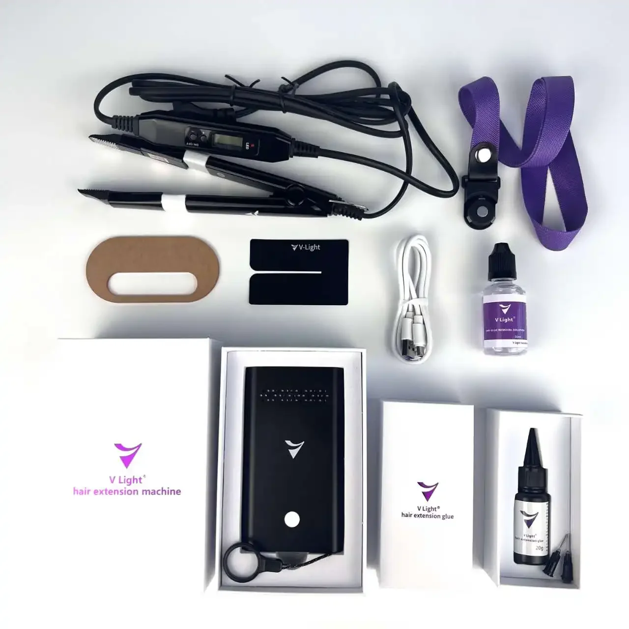 hot sell UV light hair extension machine can choose v light gule and remove machine faster extension and easy reuse