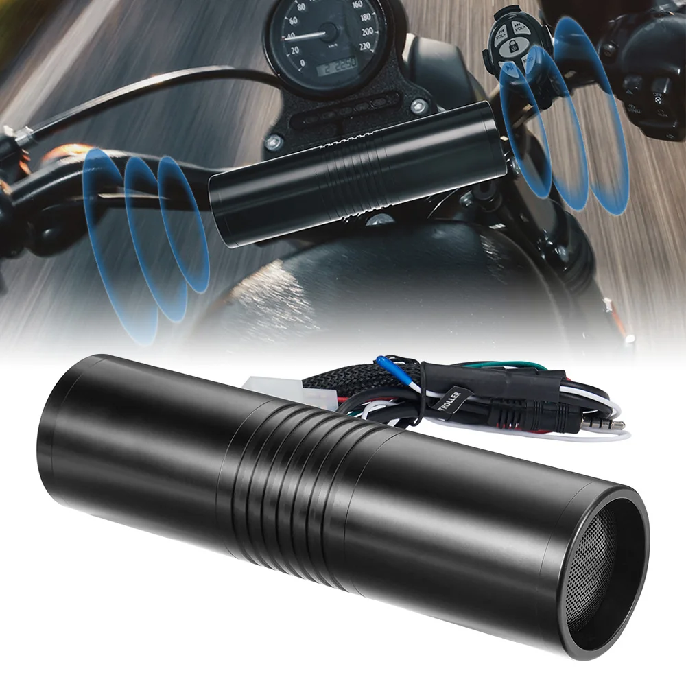 

KEMIMOTO FM Radio Motorcycle Speaker Universal ATV Stereo Speaker Radio Sound Bar 0.7-1 inch USB AUX in Bluetooth-Compatible