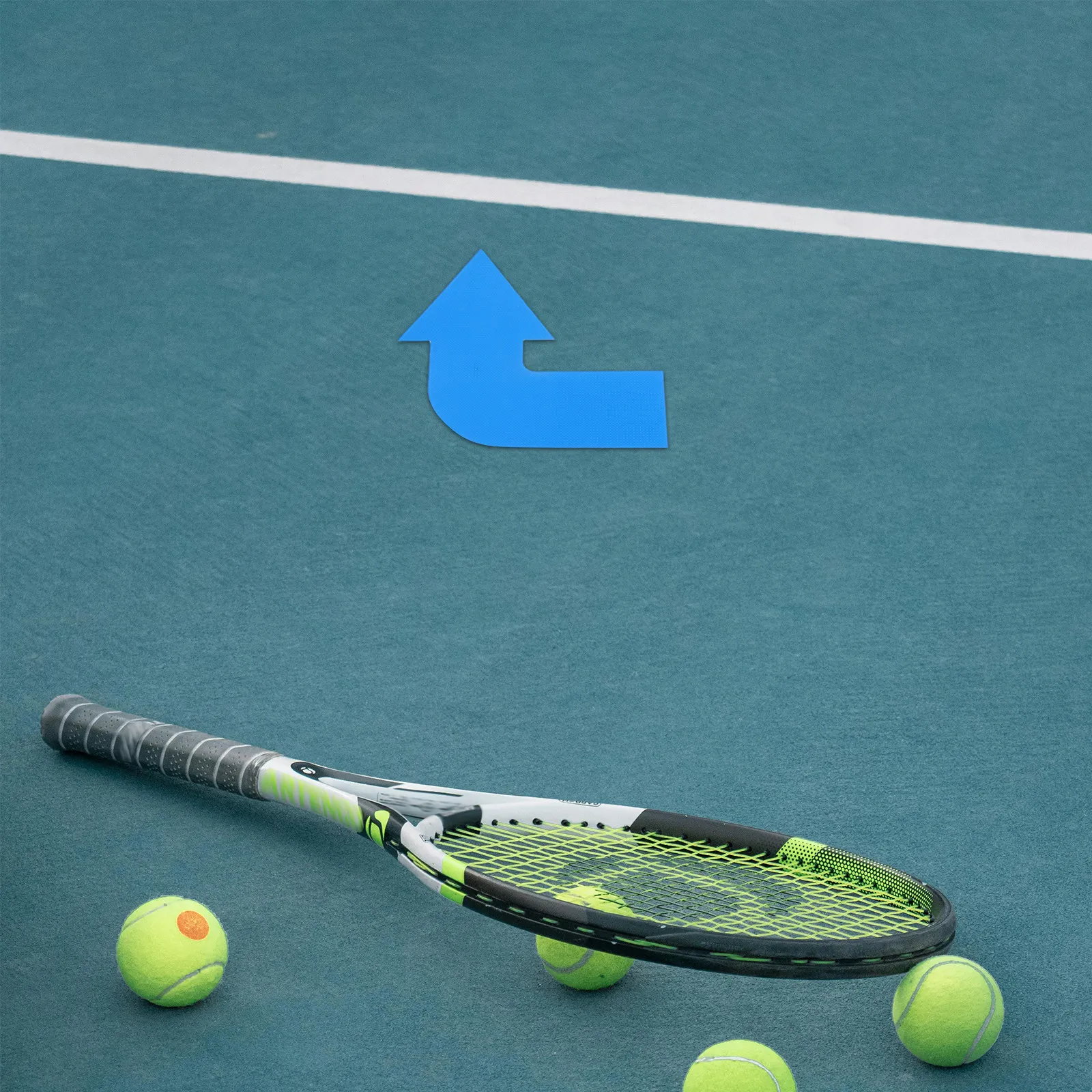 6Pcs Sports Training Markers Floor Discs Court Line Boundary Arrows for Pickleball Tennis Volleyball Badminton