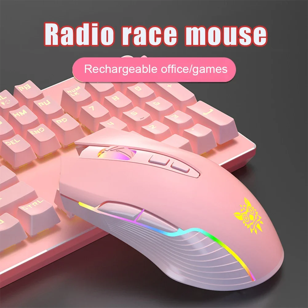 Rechargeable 6400 DPI Wireless Gaming Mouse Breathing LED Light Optical USB 7 Buttons Esport Gamer Computer Mice for Laptop PC