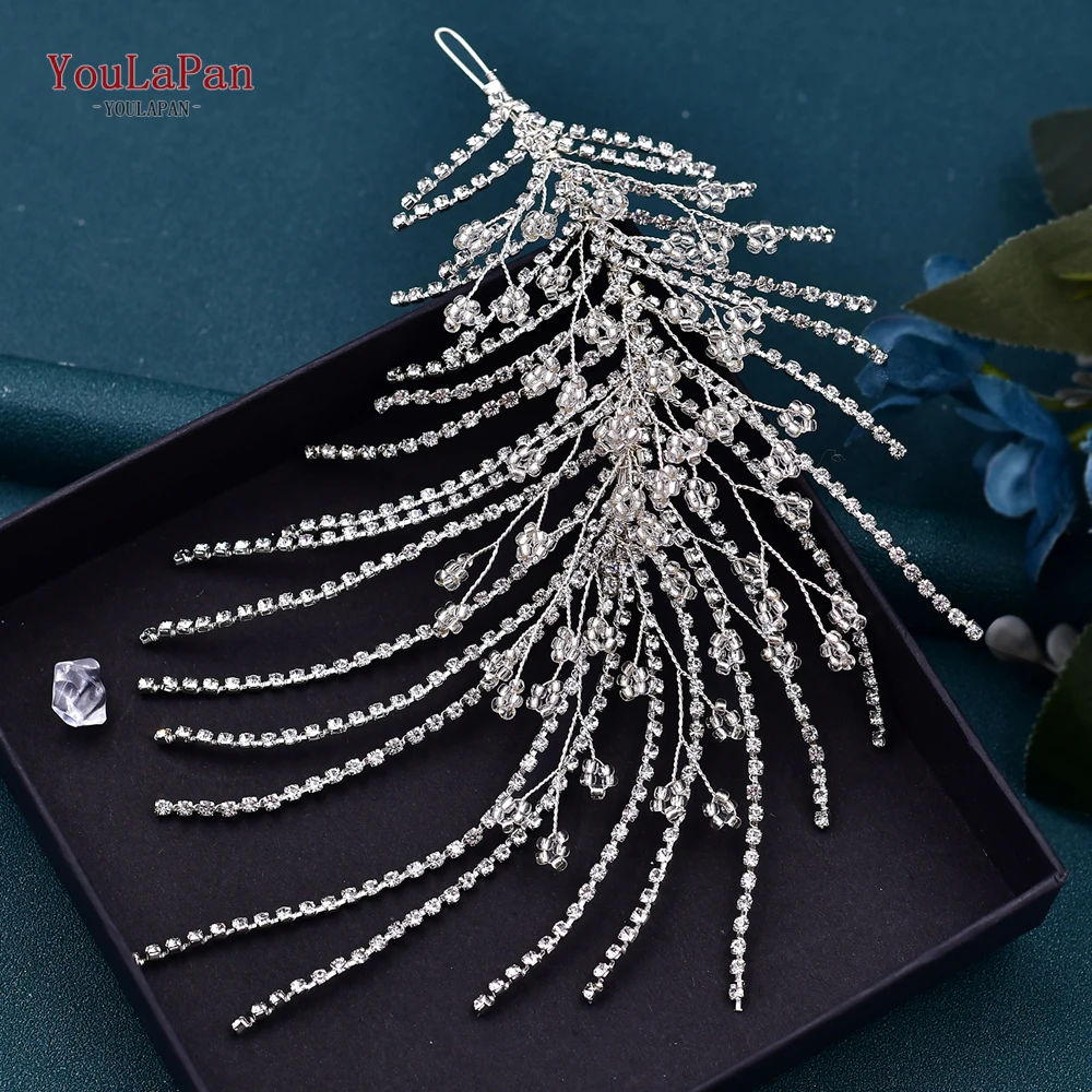 YouLaPan-cinturones de novia con cadena de diamantes de imitación para mujer, cinturón de flores con cuentas, vestido de noche de banquete, accesorios hechos a mano, SH188