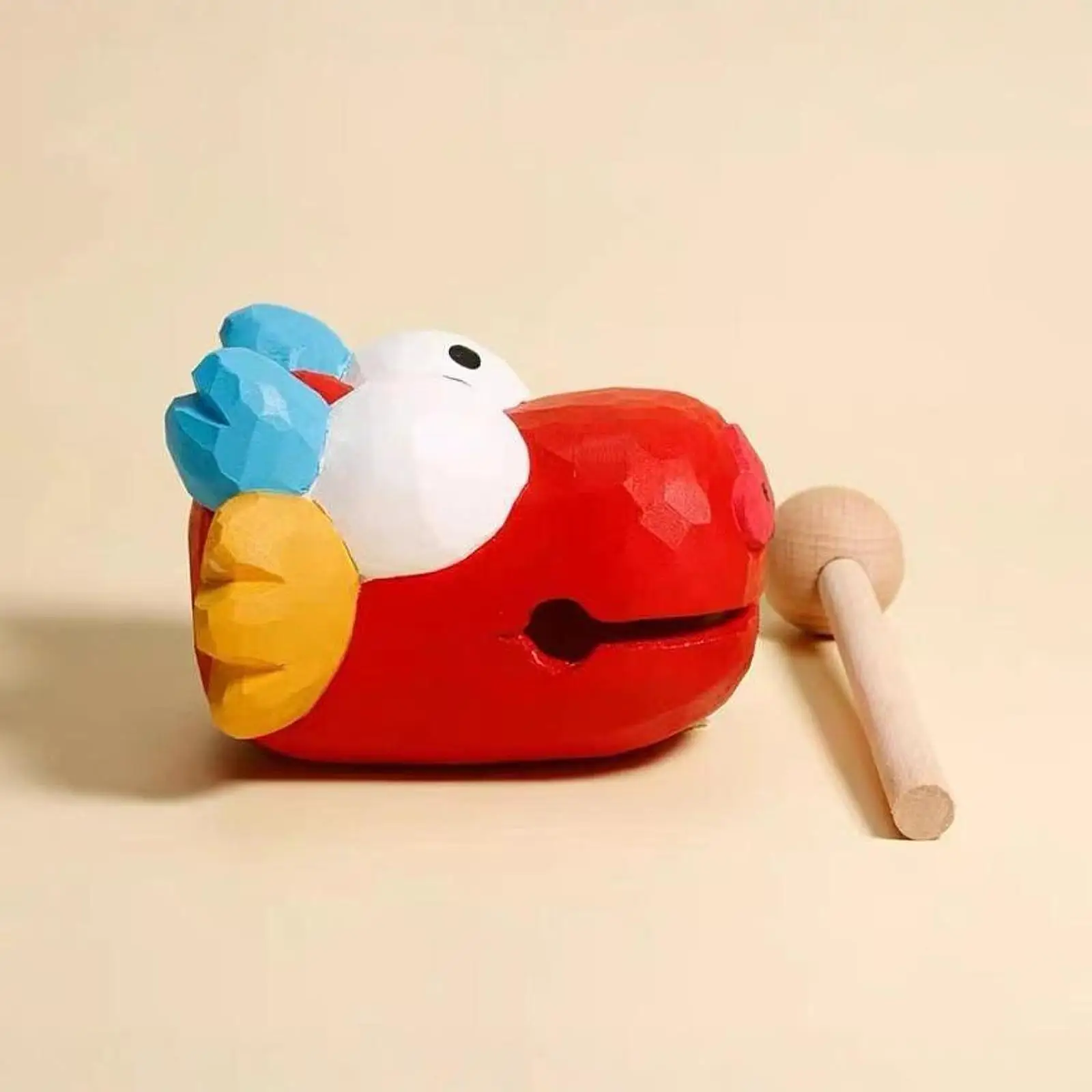 Wooden Fish Drum Tabletop Ornament Decorative Creative Musical Instrument Toy Wooden Home Decoration Dragon Statue Decoration
