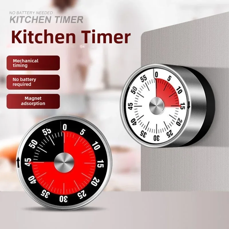 Kitchen Machinery Timer Reminder, Home Alarm Clock, Stopwatch, Time Management, Baking Countdown, Magnetic Suction Table