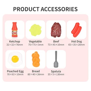 8pcs para niños Juego de cocineros de simulación de alimentos para niños 10 mejores set de cocina de ventas para niños - №1