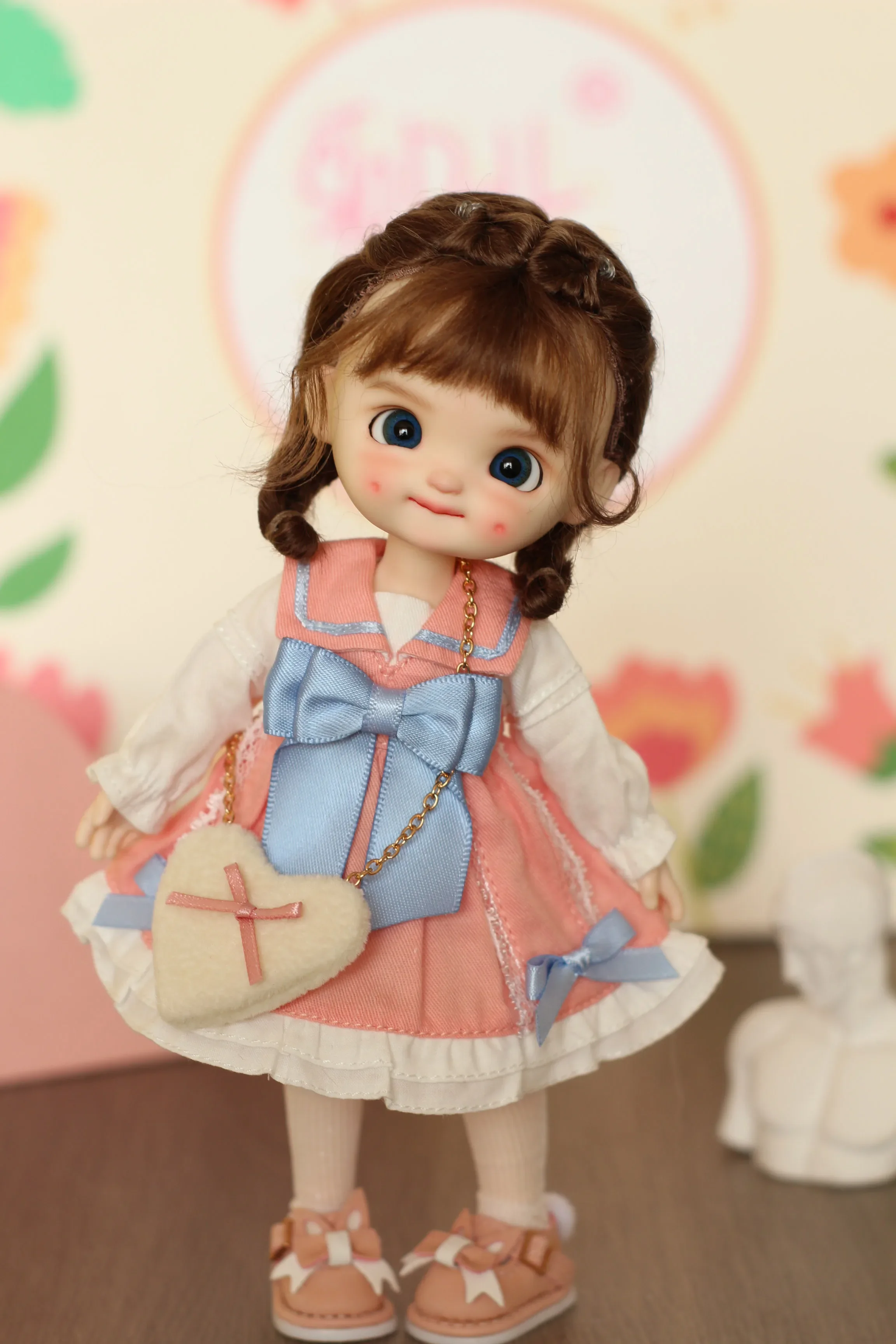 [Stodoll] Eierglimlach Kuiltje Betty 8 Punten Bjd Mechanische Joint Pop Hele Baby Bjd Pop Bal Verbonden Pop 1/8 Poppen