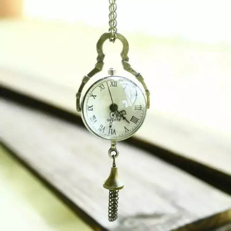 1PC Crystal Spherical Magnifying Glass Tassel Pendant Necklace Watch Sweater Chain for Birthday Graduation Men Women