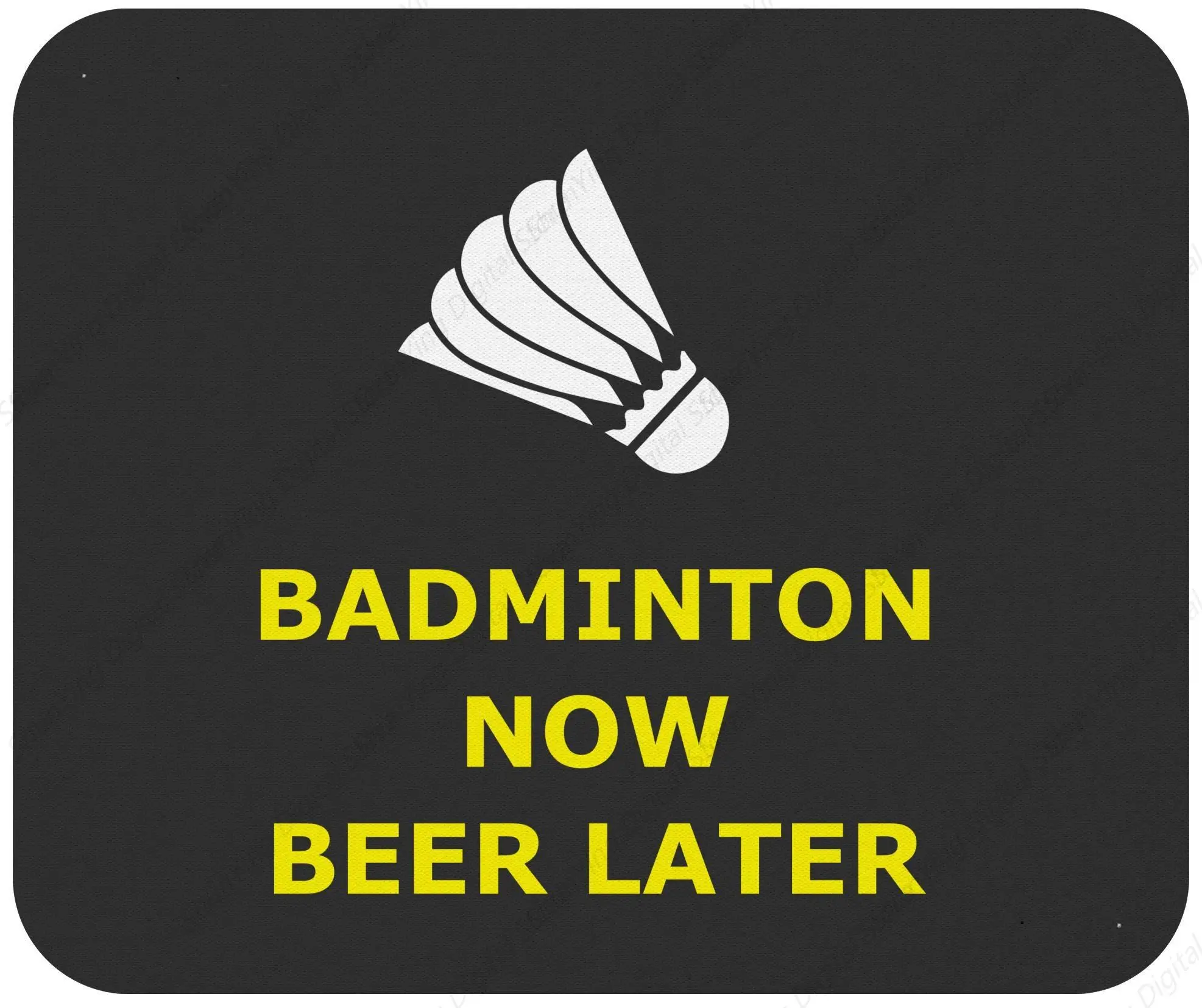 

Badminton Gift Mouse Pad Badminton Now Beer Later Player Racket Alcohol Drink Suitable For Gaming Office Laptop 25*30cm