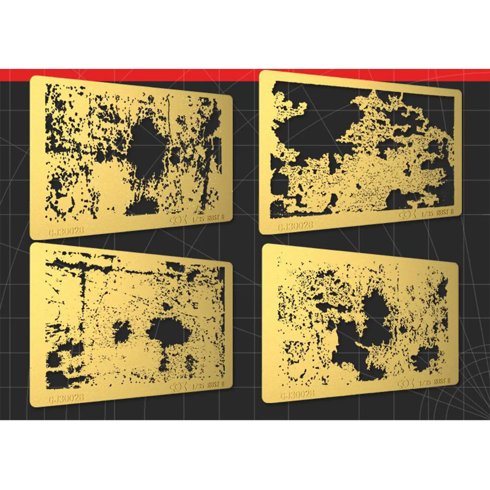 0.15mm Brass Painting Spray Board Reusable Model Making Kit Template for Scale Miniatures DIY Decoration