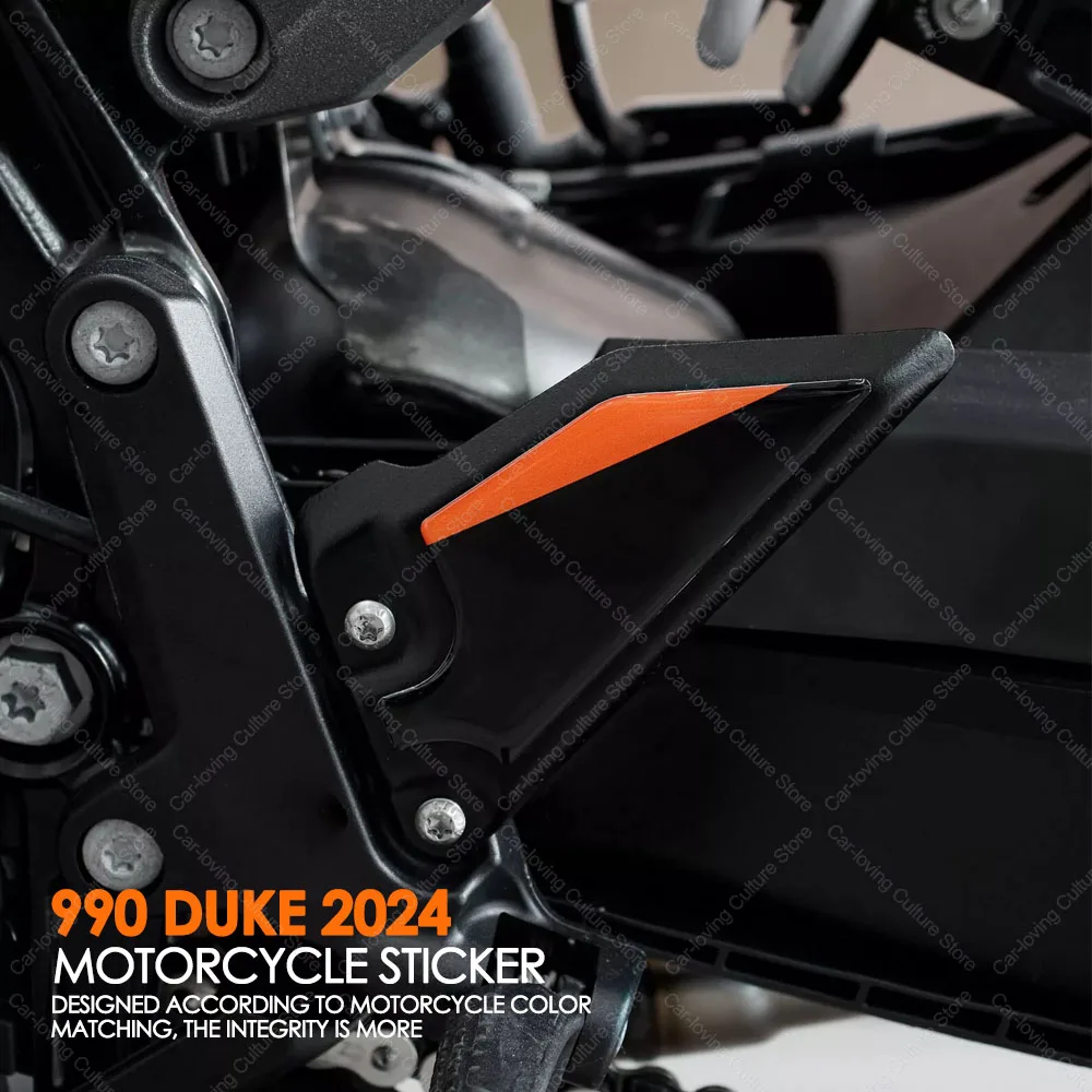 For 990 Duke 990Duke 2024 Motorcycle Accessories Motorcycle Pedal Edge Sticker Protector 3D Resin Sticker