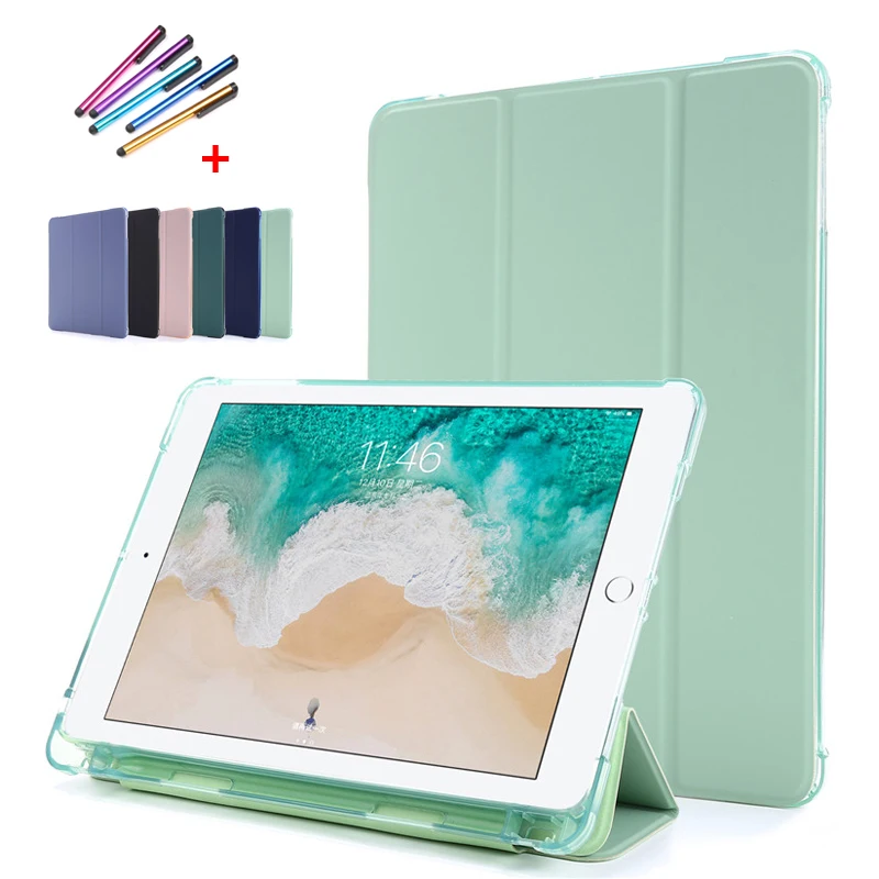 For iPad 9th 8th 7th 6th Generation Case With Pencil Holder Smart Cover For iPad 9.7 Case For iPad 10.2 Air 2 1 iPad 5 6 7 8 9