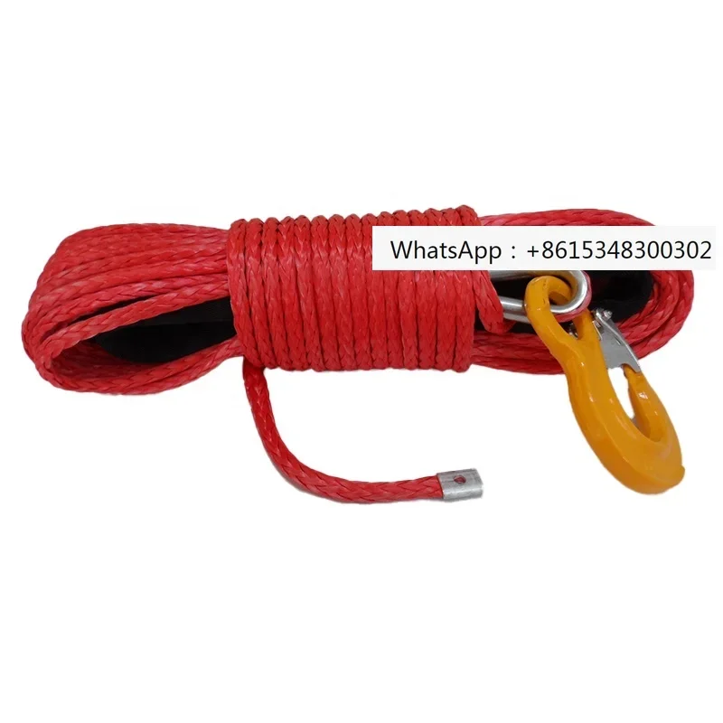 4X4  high-strength UHMWPE heavy-duty traction rope, 12 strands, 40000lbs synthetic winch rope