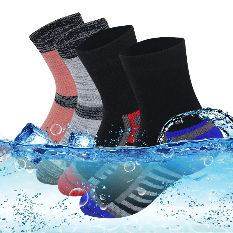 Children's Waterproof Socks 3-Layer Thicken Outdoor Sports Socks Hiking Wading Winter Skiing Warm Waterproof Socks Multi-purpose