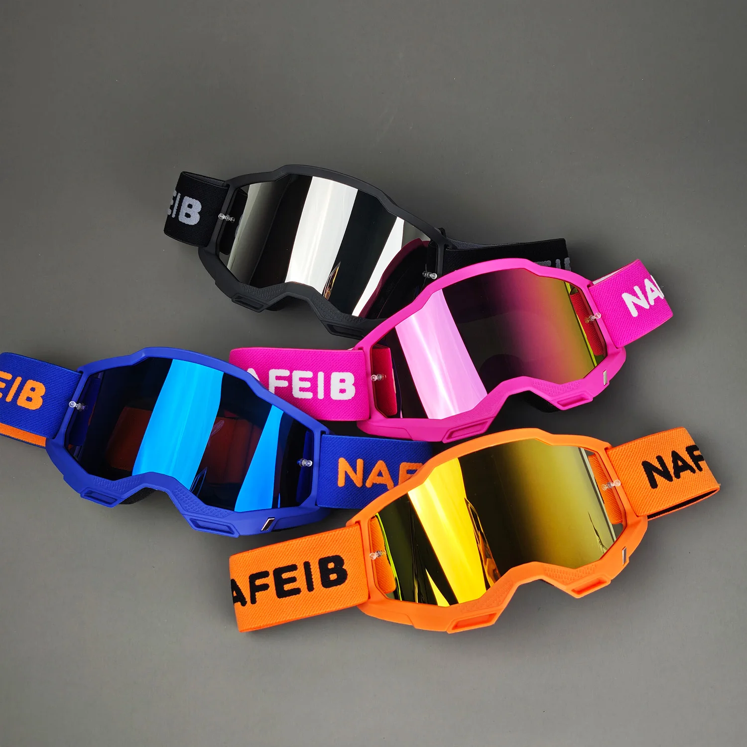 

NAFEIB MX Off Road Goggles HD Lens Soft Sponge Liner Adjustable Strap for Motorbike Dirt Bike ATV Racing Accessories