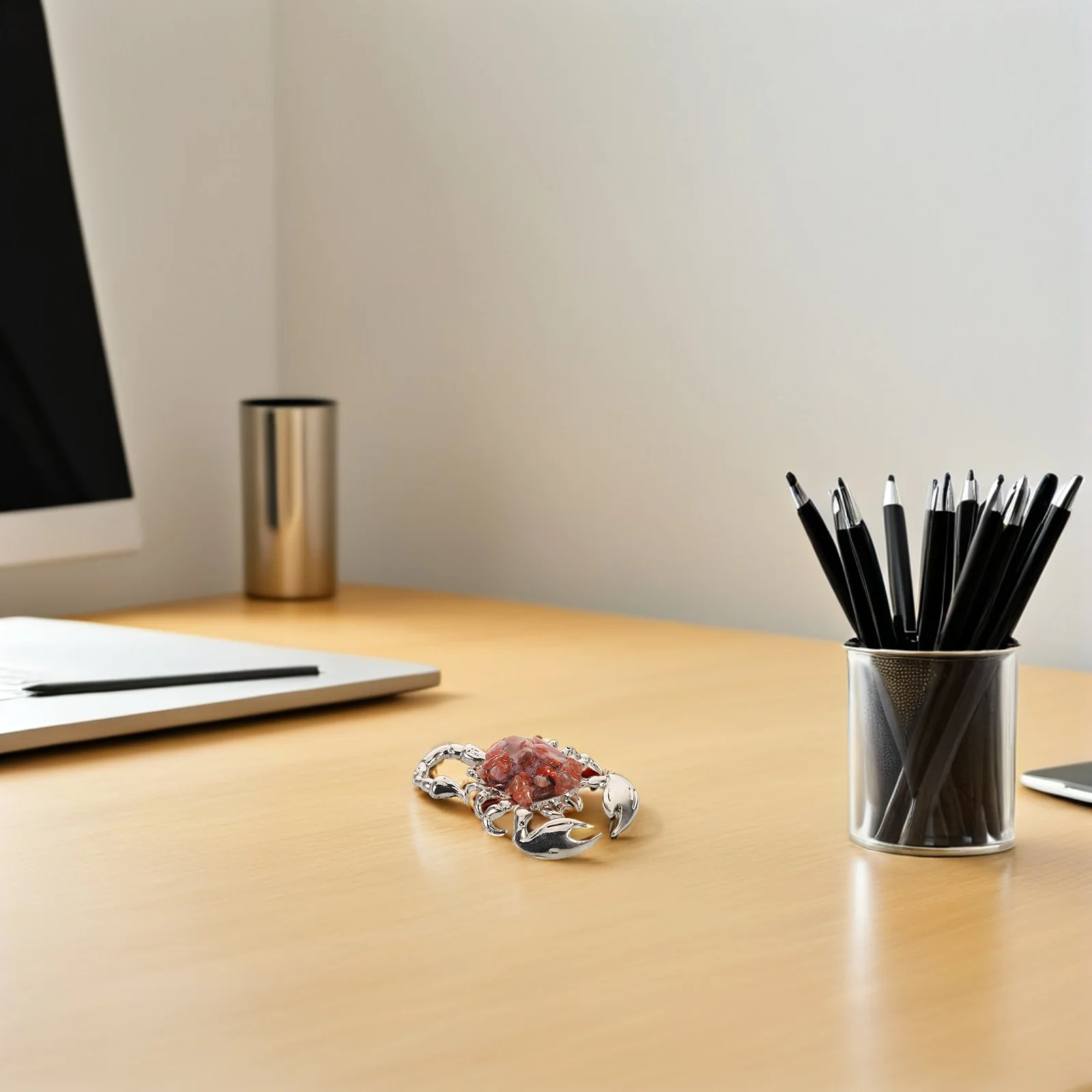 

Crystal Scorpion Decor Miniature Metal Art Statue Desktop Ornament Sophisticated Aesthetic Captivating Focal Point Any Setting