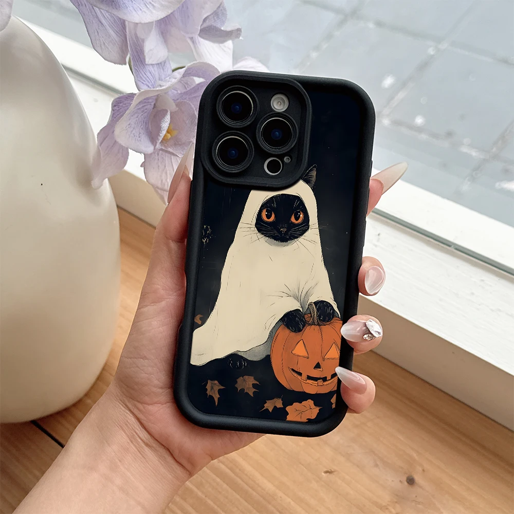 Creative lovely Halloween cat Phone Case for Huawei P50 Nova 9 10 Honor 400 300 200 X7B X7 X8 8A Magic7 X9c Smart Lite Pro 4G 5G