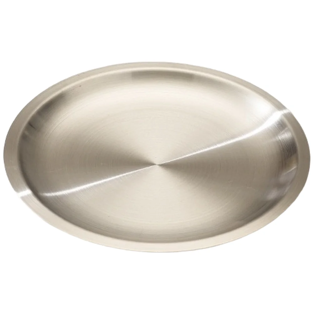 23cm 26cm 30cm Stainless Steel Round Serving Plate for For party Home Restaurant Dessert Tray Stackable Storage