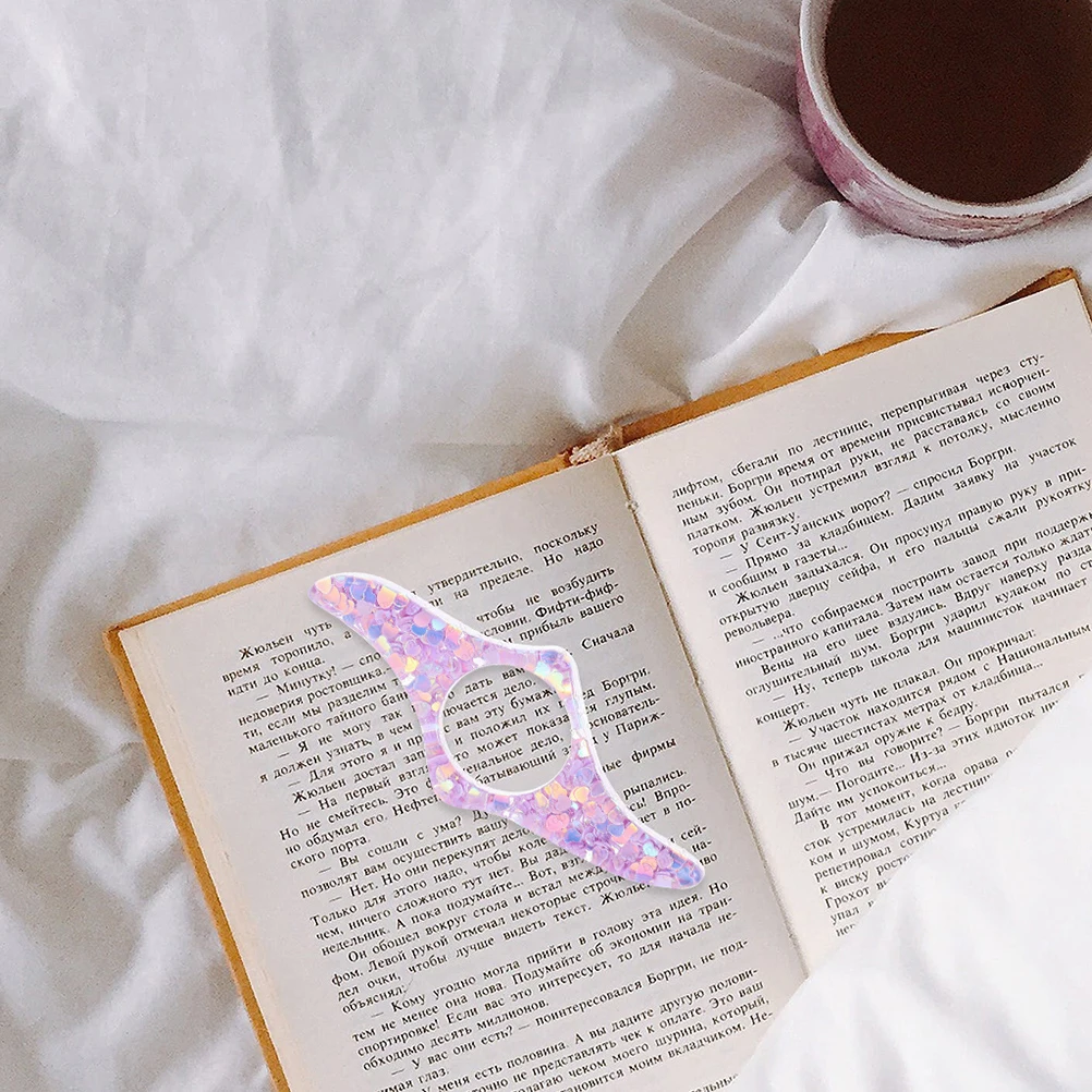 

3 Page Holders Purple Resin Lightweight Portable Reading Accessories for Book Lovers Teachers Thumb Page HoldersReusable Thumb