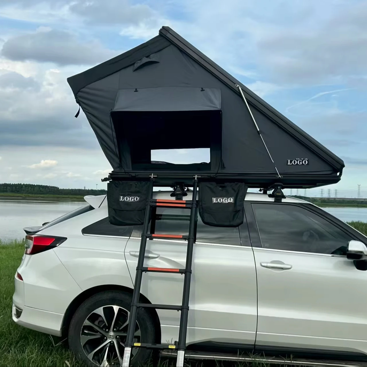 

Australia Rooftop Tent Box With Ladder Camping Rtt 4X4 Slimline Aluminum Hard Shell Triangle Car Roof Top Tent