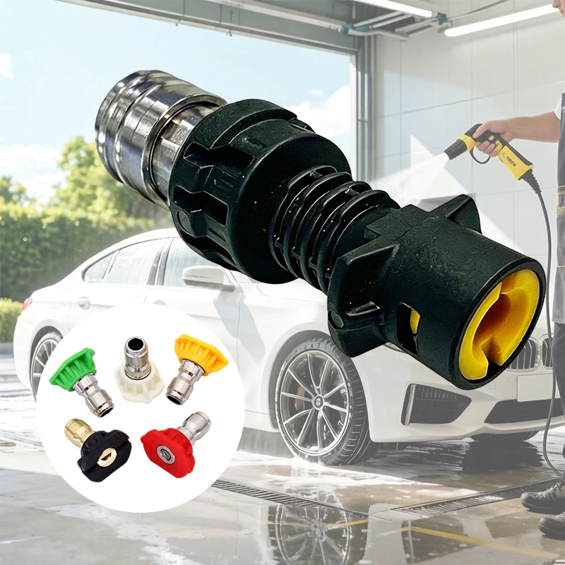 

Адаптер для мойки высокого давления 1/4 дюйма, быстросъемный, из нержавеющей стали 304, прочный, совместим с KARCHER K2-K7