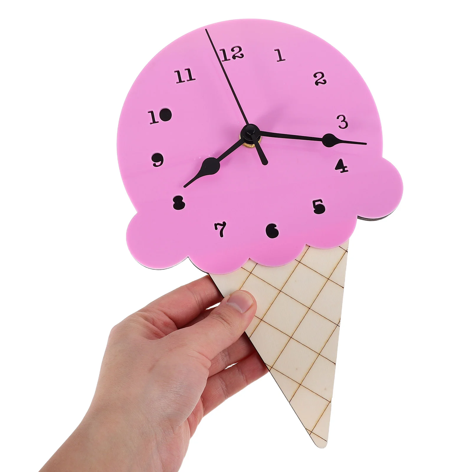 Ice Cream Wall Clock Office Clocks Kids Silent Hanging Room Decor Unique Bell Bedroom