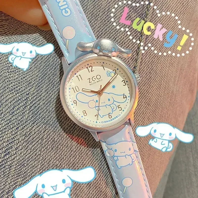 Reloj Sanrio serie ZGOx para mujer, cronógrafo de cuarzo con dibujos animados, resistente al agua, Jade Guigou