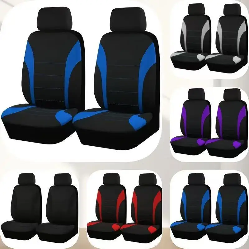 Universal 7 Colors Car New 5 Seats Cover Auto Car Seat Covers Ployester Cushion Full Set Front Rear For Sedans Seat Covers AT MT