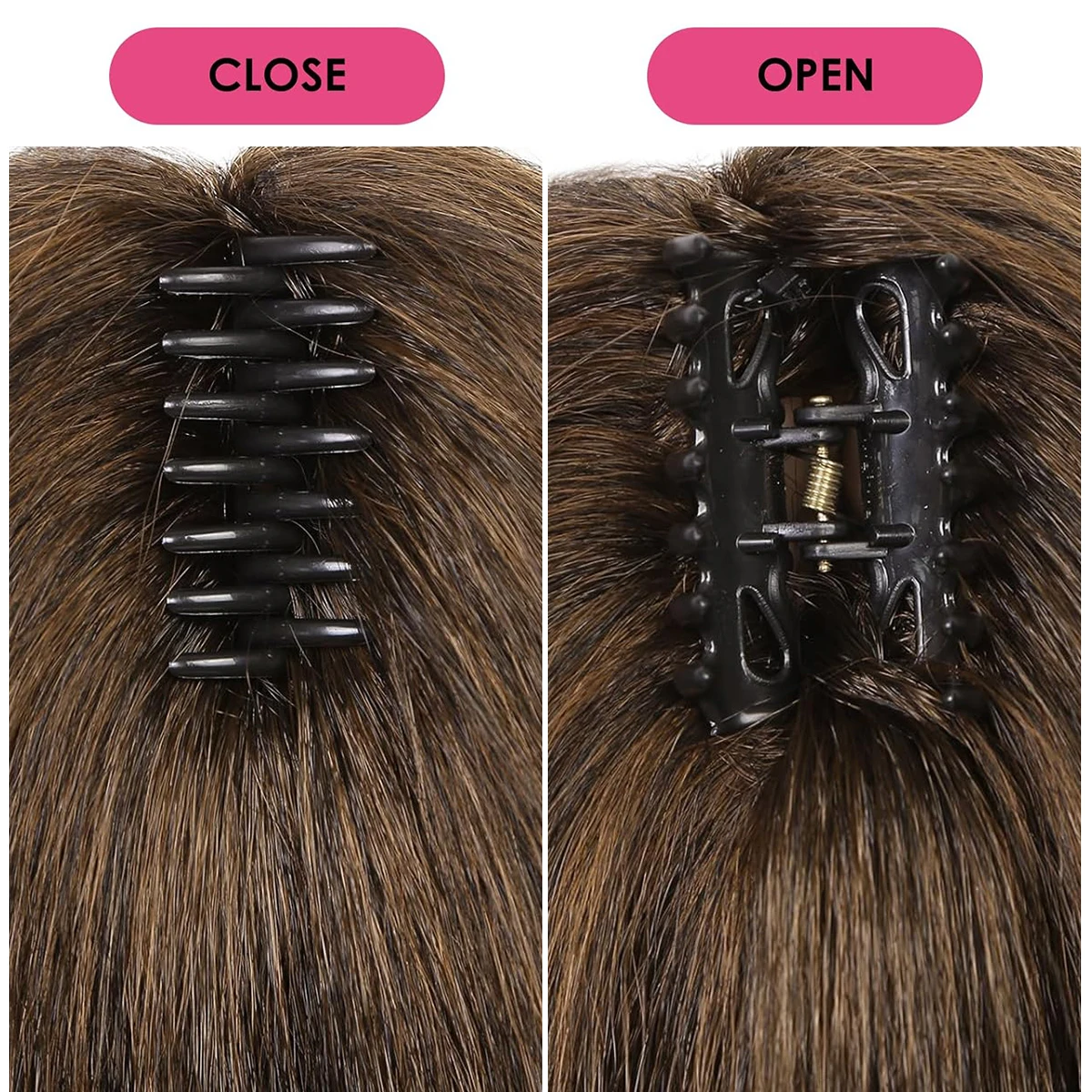 12 بوصة مخلب كليب غريب مستقيم ذيل حصان ملحقات للنساء رقيق غريب ذيل حصان الاصطناعية ياكي ذيل حصان للنساء كليب في