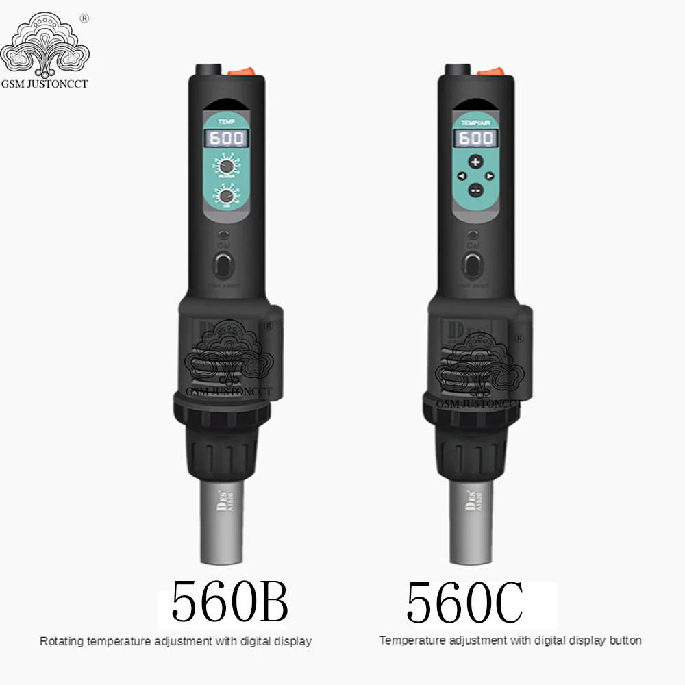 

DE 560B Portable Soldering Hot Air Gun, Digital Display, Heat Gun, Original German Brand, DE 560C 80-600 560W