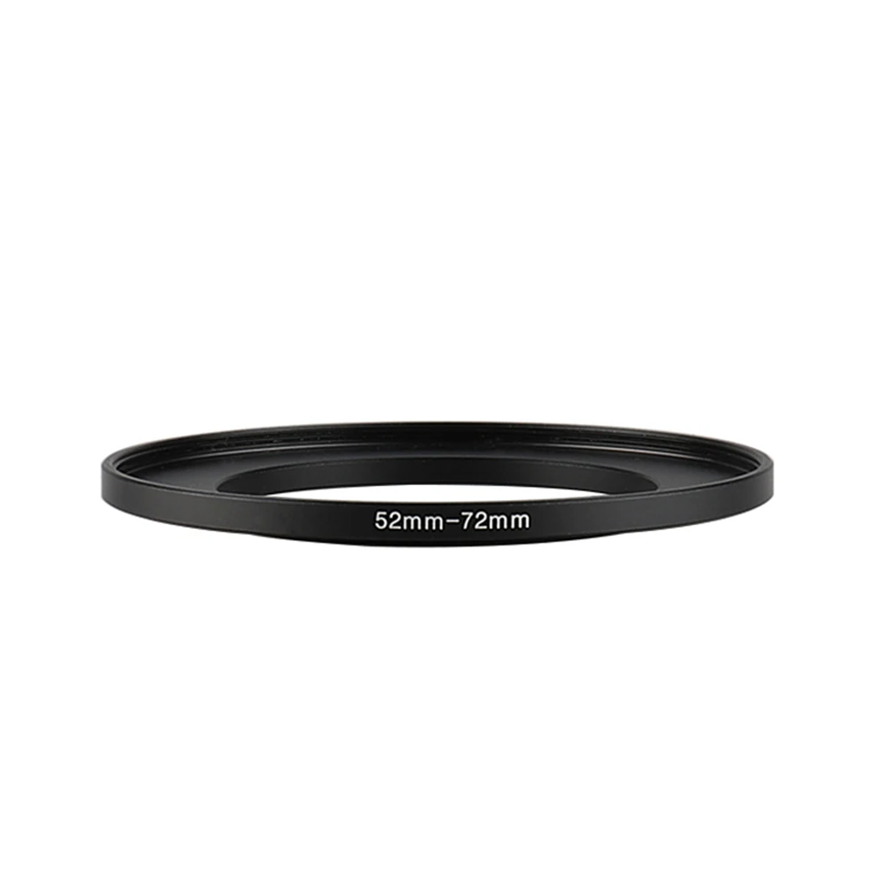 Aluminum Black Step Up Filter Ring 52mm-72mm 52-72 mm 52 to 72 Filter Adapter Lens Adapter for Canon Nikon Sony DSLR Camera Lens