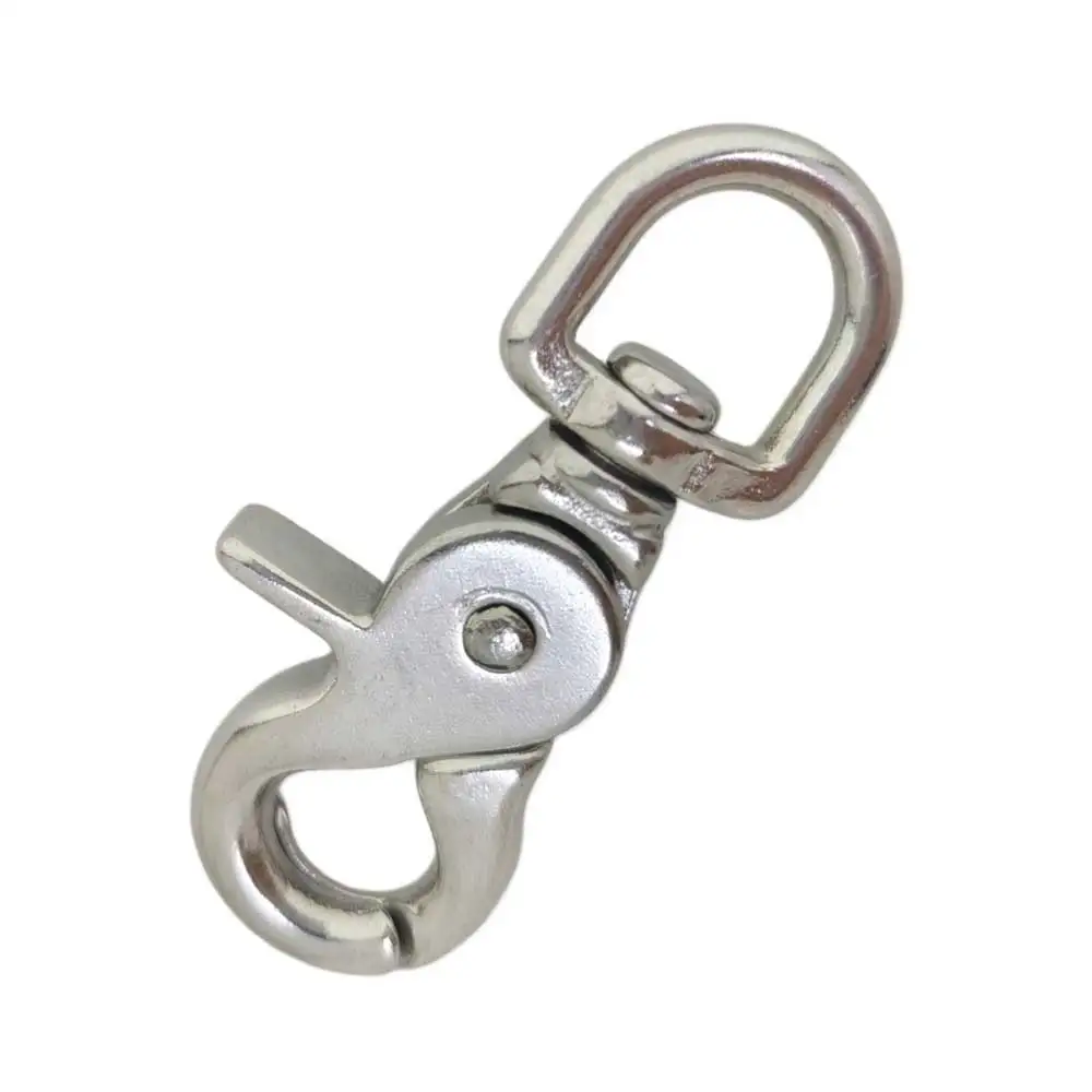 316 Edelstahl-Drehkarabinerhaken, Tauch-Scherenkarabiner für Fahnenmasten, Kameragurte, Marine-Rigging – Detail 4