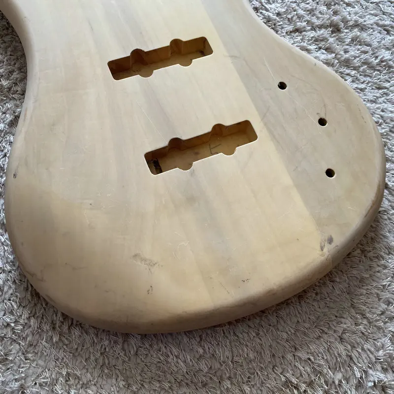 4 Strings Bass Guitar Body Solid Basswood Natural Unfinished Guitar Replacement PartsTB413