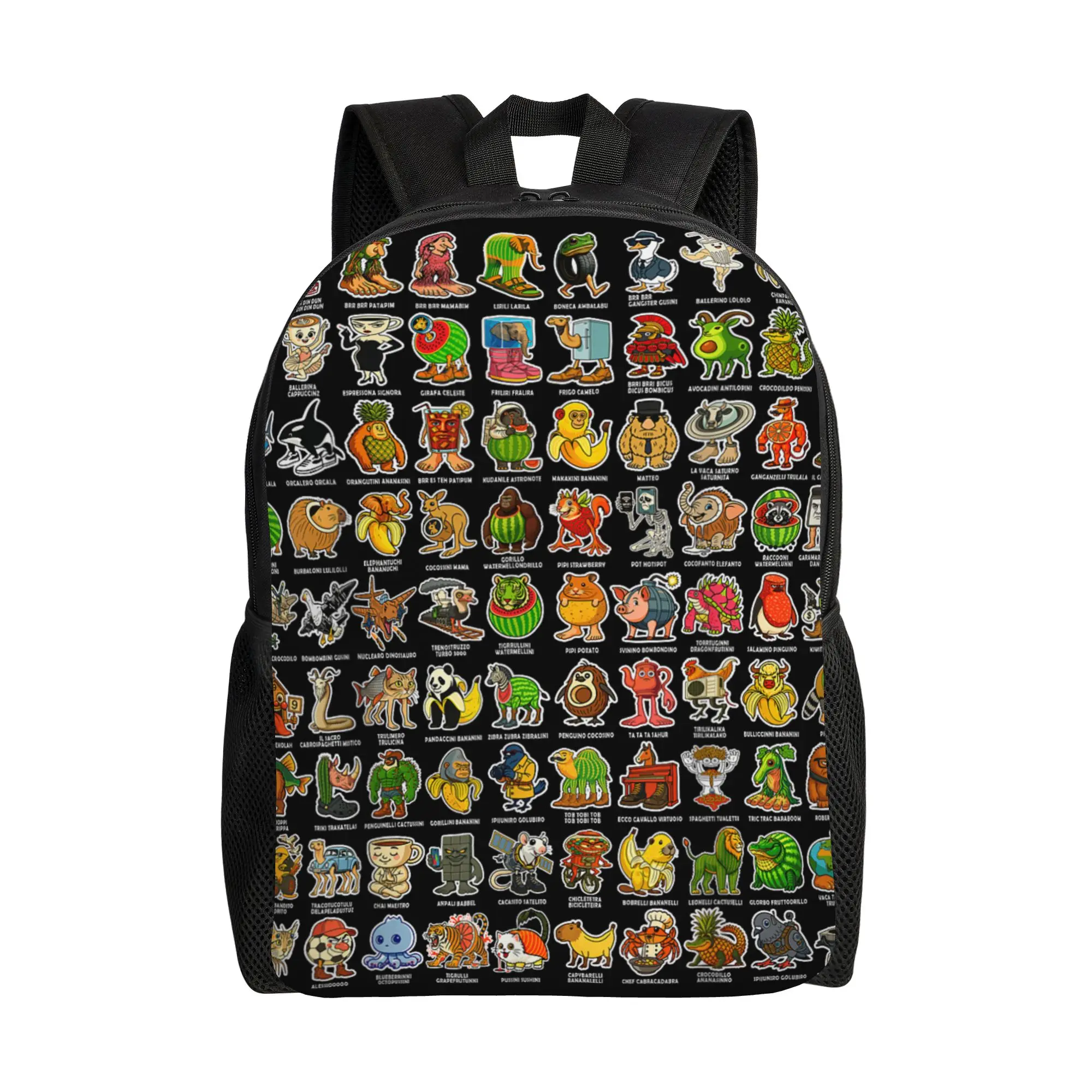 

Рюкзаки с забавными итальянскими мемами для мужчин и женщин, модные, для старшей школы и бизнеса, повседневные, для ноутбуков, холщовые сумки, подарок