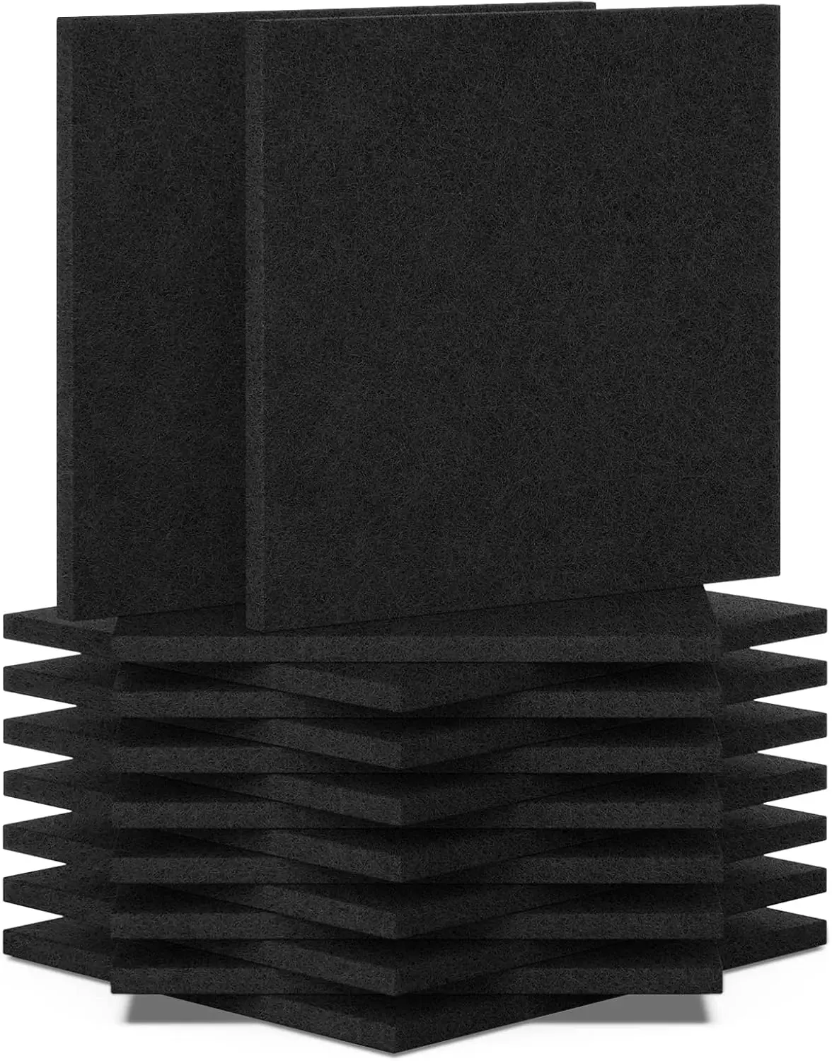12PCS Sound Proof Felt Cork Wall Tiles Pin Note Bulletin Boards Decorative 30x30cm Self Adhesive Mounted Wallpapers Sticker 9MM Thickened Soundproof Acoustic Panel for Home Office Studio Bedroom Decor
