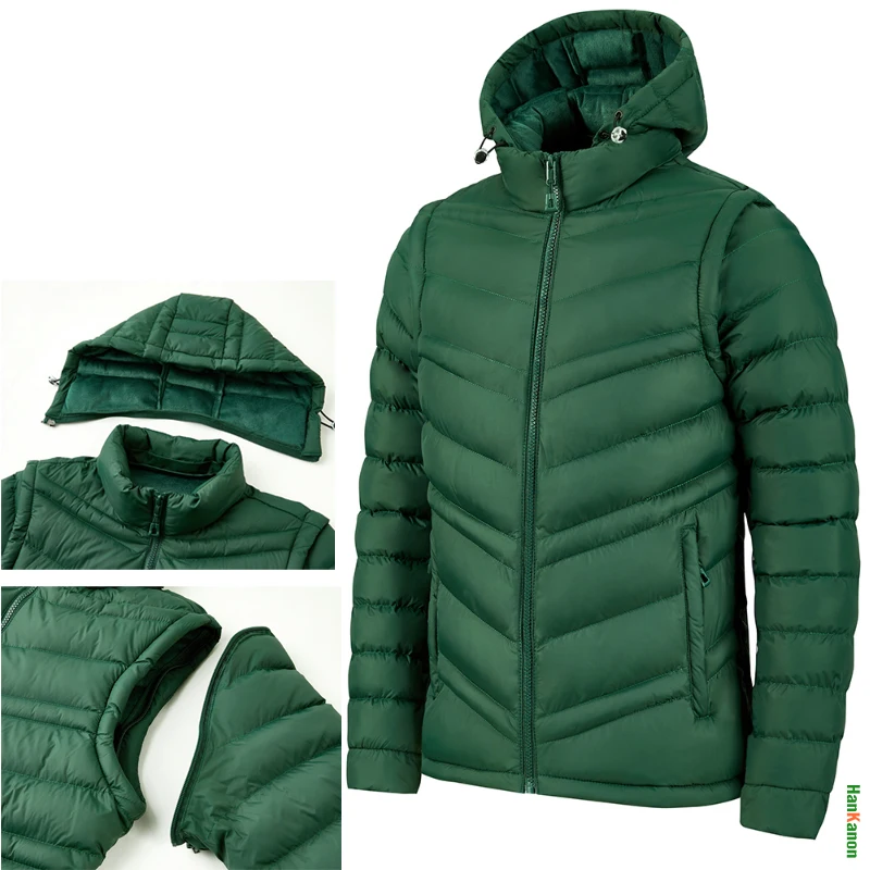 

Стеганая куртка со съемным капюшоном и рукавами на плечах Унисекс Ветрозащитное водонепроницаемое снаряжение для кемпинга и катания на лыжах