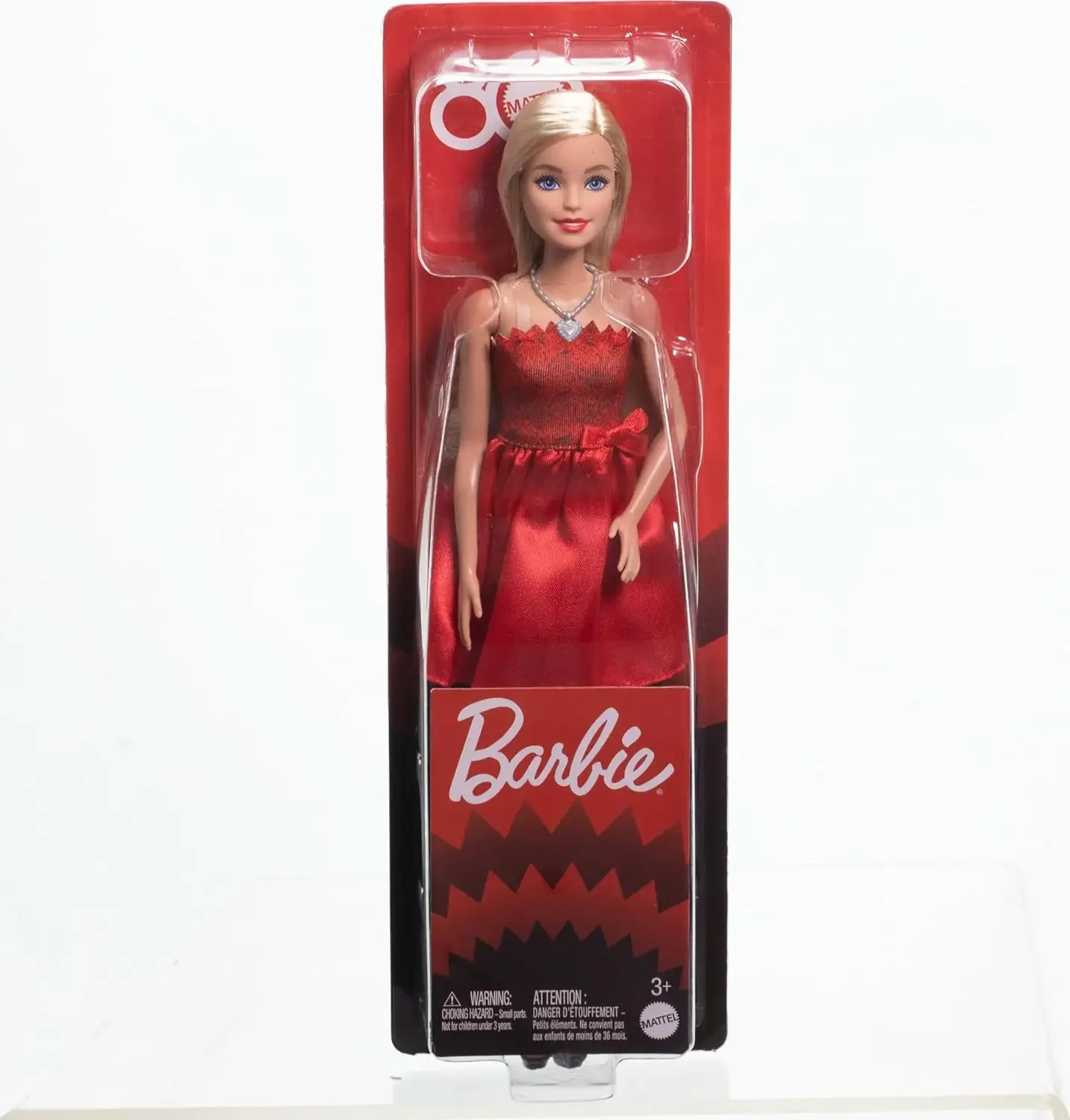 

Original Barbie Mattel Fashionistas 80th Anniversary Doll Celebration Red Dress Blonde Necklace Accessories 1/6 Girls Toys Gifts