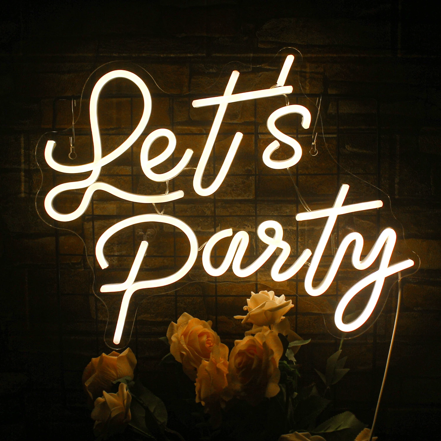 

Let's Party Neon Sign LED Lights Wall Decor Lamp USB Creative Lights For Wedding Club Party Atmosphere Art Neon Decor