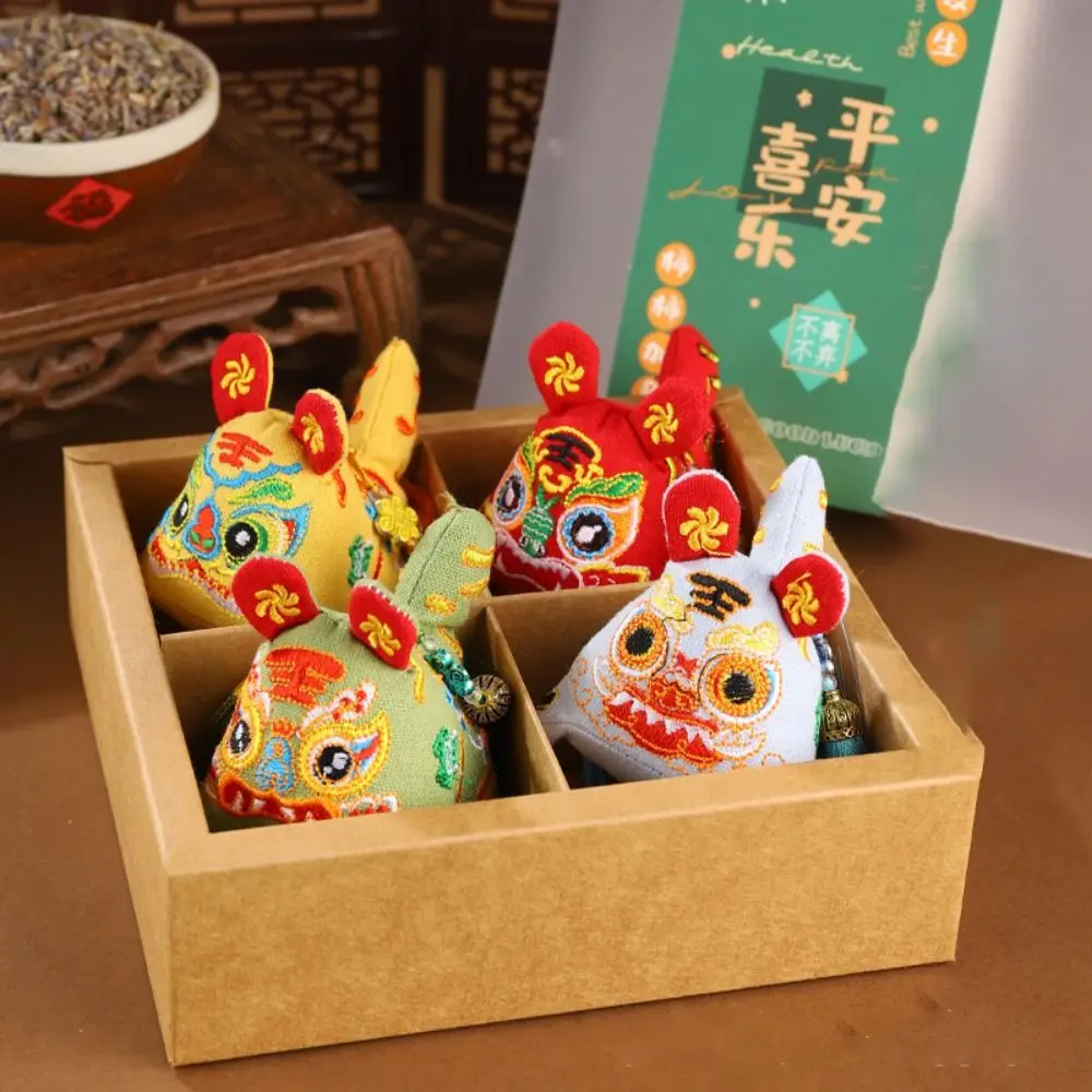 Ancient Five Tiger Sachet Embroidery Craft Handicrafts Dragon Boat Festival Sachet Safety Embroidery Car Pendant Car Accessories