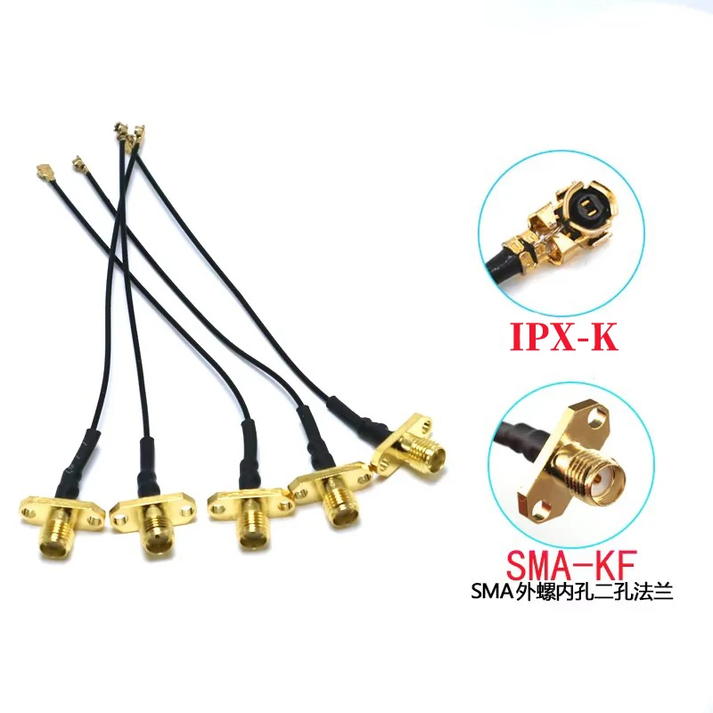 5PCS Antenna WiFi Pigtail Cable SMA Female Panel Mount to Ufl./IPX RF1.13 Cable for FPV Drone RC Model Multicopter