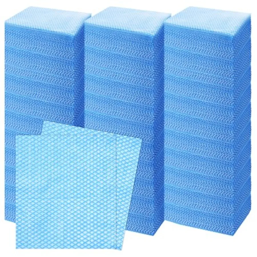 

300 Pcs Disposable Cleaning Cloths Heavy Duty Disposable Dish Cloths for Kitchen 13.78x15.75in Reusable Dish Rags Cleaning Towe