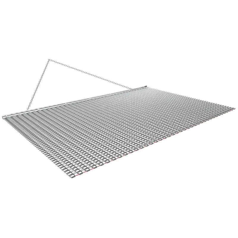 Herse traînée, 6,6 x 4 pieds, herse à chaînes haute performance, accessoires pour VTT, UTV et tracteurs, matelas de traînée en acier galvanisé durable avec chaîne de remorquage, pour le nivellement des chemins de gravier, des fossés et des champs agricoles