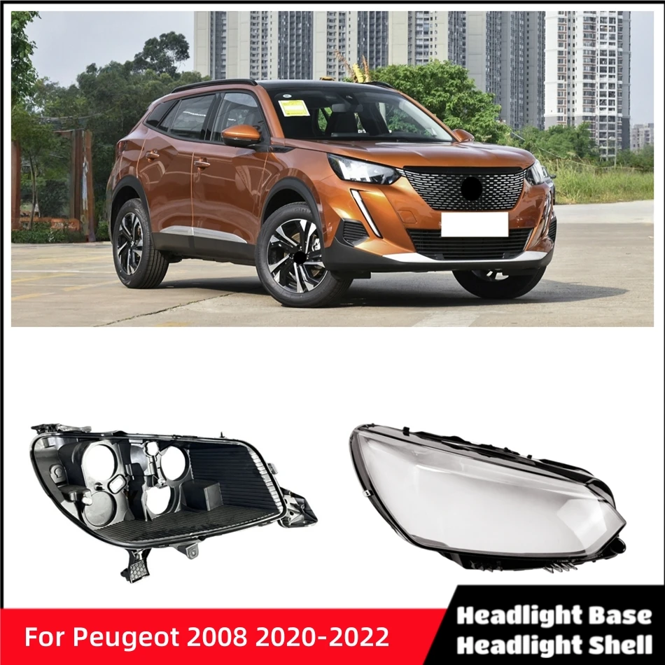 For Peugeot 2008 2020 2021 2022 Vehicle Accessories Car Base Head Lamp Shell Headlamp Base Fixing Bracket Front Headlight Cover