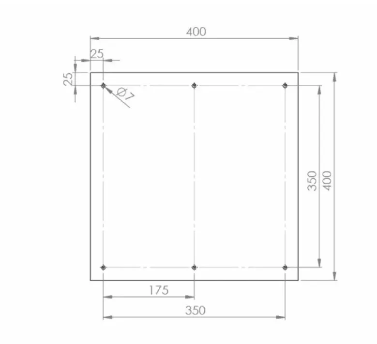 Cuscinetti riscaldanti elettrici in Silicone piastra in gomma adesivo NTC 100K termistore 400x400MM Tronxy X5SA-400 6 fori letto riscaldatore