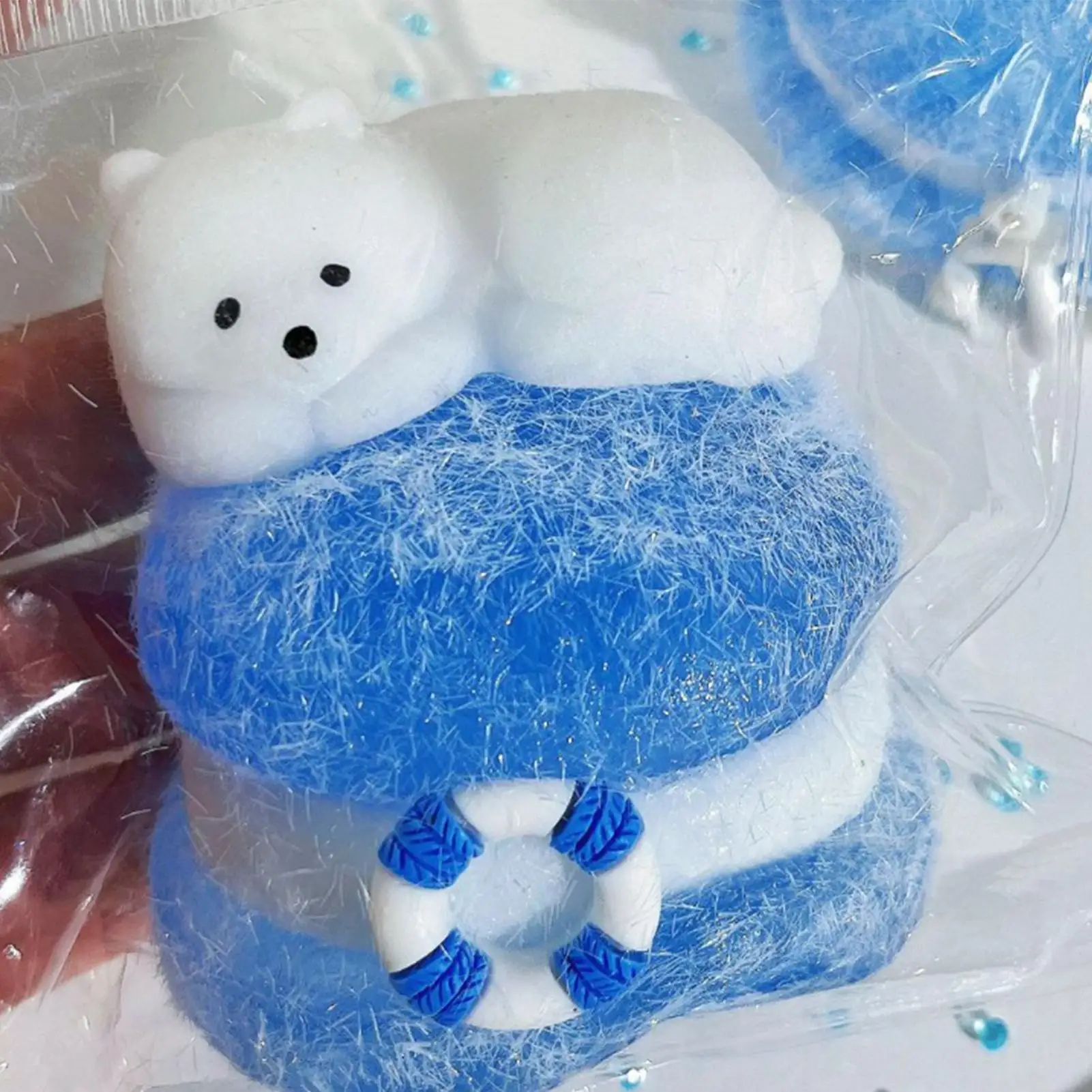 Spremere Agitarsi Giocattoli Orso Polare Gadget Calmanti Sdraiati su Hamburger Giocattolo Agitarsi Sensoriale Per Adulti Insegnare Dipendenti Ragazzi Ragazze