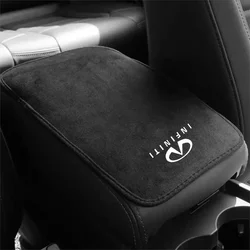 Suede Leather Armrest Mat Arm Rest Auto Armrests Protection Cushion For Infiniti QX50 QX60 QX70 Q50 Q60 Q70 G25 FX FX25 FX35 JX