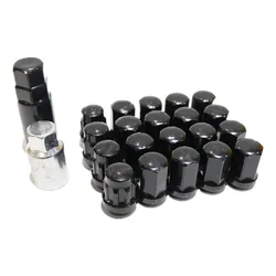 M12x1.5/1.25 Length Wheel Lug Nuts Wheel Anti-theft Screws Aluminium Alloy Steel Wheel Hub Nuts 20PCS/set