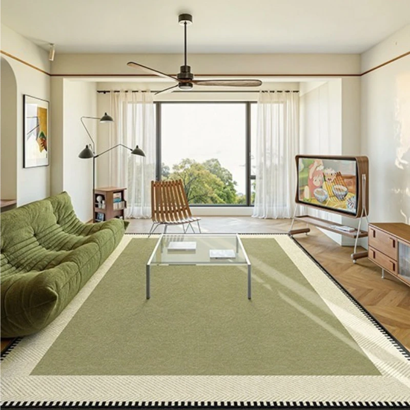 

Французский ковер для гостиной в стиле легкой роскоши, модный, простой, для зоны дивана и кофейного столика, моющийся, легко чистящийся, мягкий коврик.