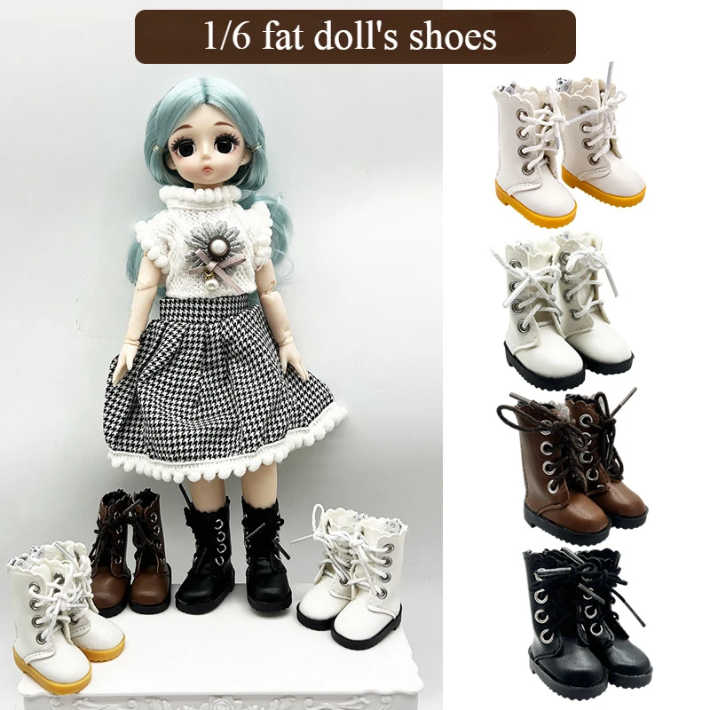 

1/6 Doll's Shoes for 30cm Fat Bjd Doll SD, Shoes Length 4.7cm, Width 2.4cm, Height 5.5cm Boots Dress Up Toys Doll Accessories