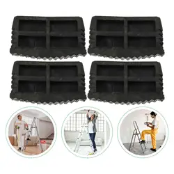 Rubber Ladder Leg Protector Almofadas de pés de escada Protetores de perna de cadeira Telescópica Esteira para pernas de escada, 4pcs