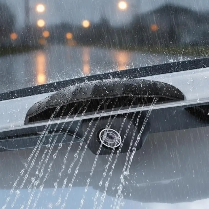 Car Rear View Camera Rain Cover Waterproof Anti-Frost Protector Universal Auto Exterior Accessory for Winter Use
