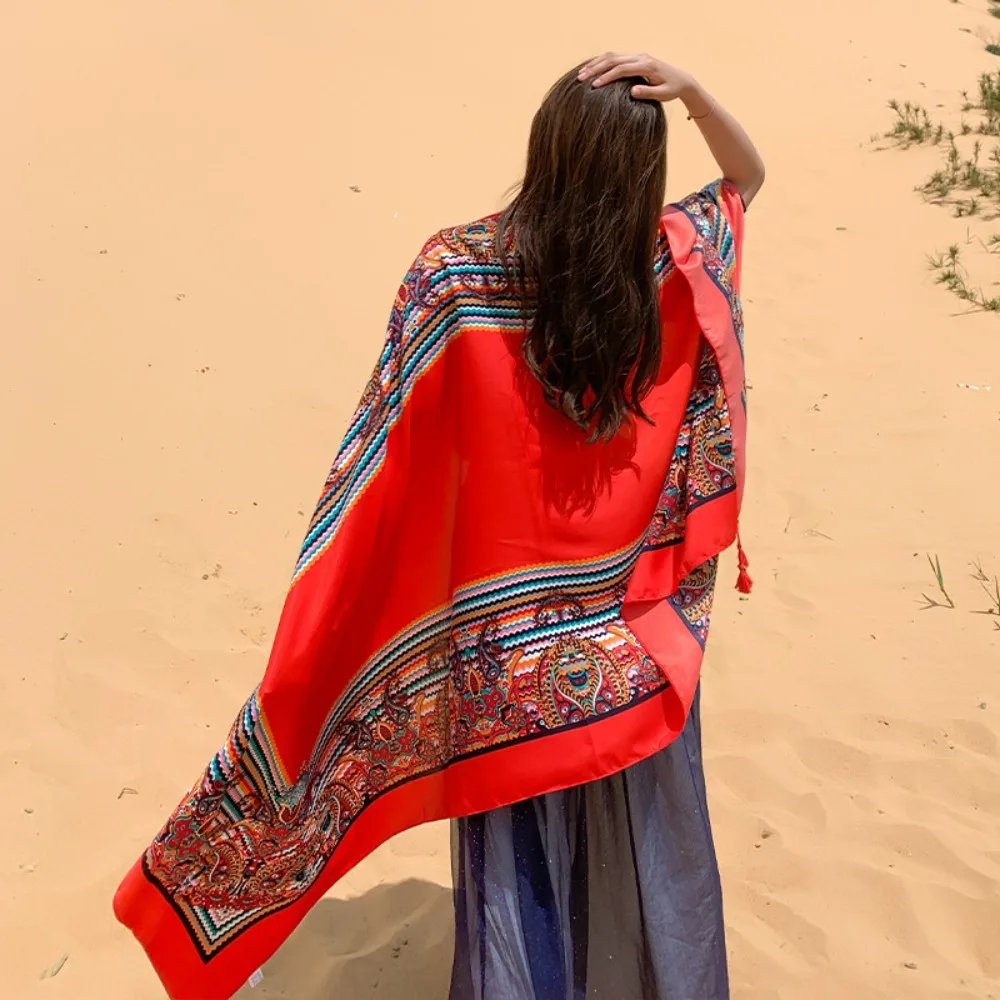 

Lightweight Beach Scarf for Women Summer Sun Protection Shawl Bohemian Decorative Outdoor Accessory Wholesale